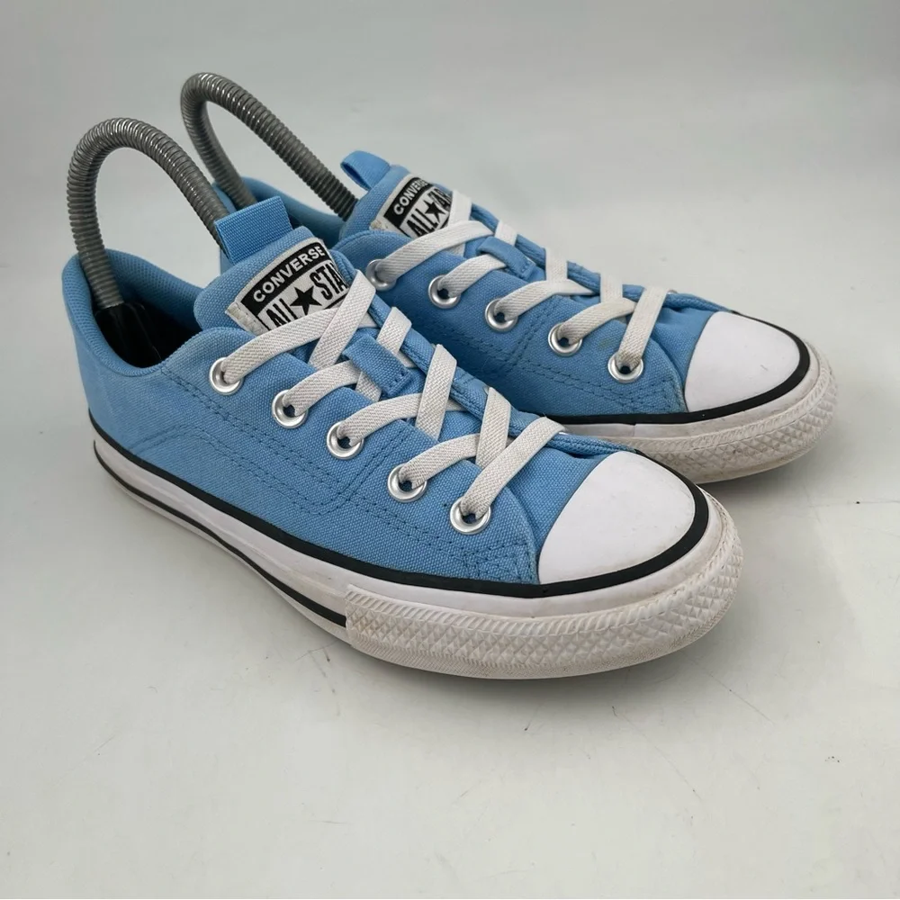 Converse Chuck Taylor AS - SZ 3Y- Blue Canvas Low Top No-Ties Sneakers Shoes